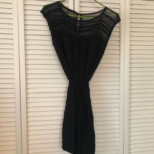 Black sheer top dress